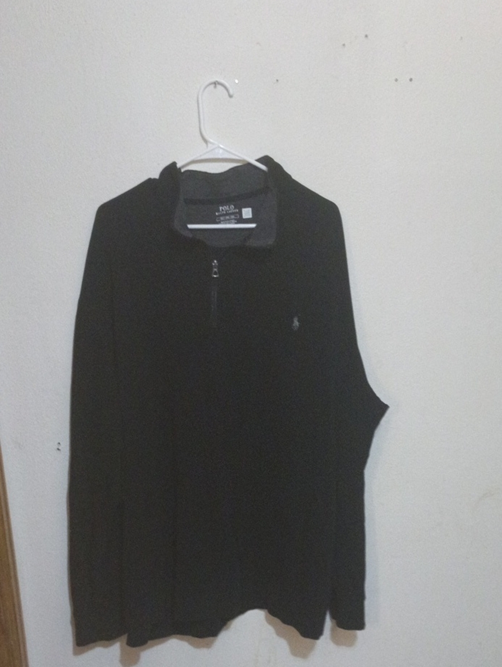 Polo by Ralph Lauren Black Quarter Zip Pullover Sweater